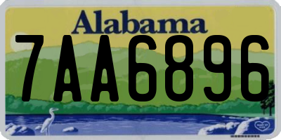 AL license plate 7AA6896