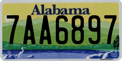 AL license plate 7AA6897
