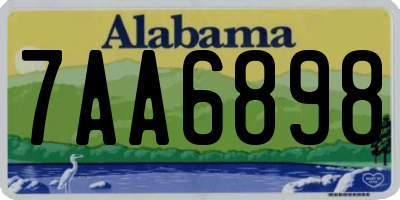 AL license plate 7AA6898