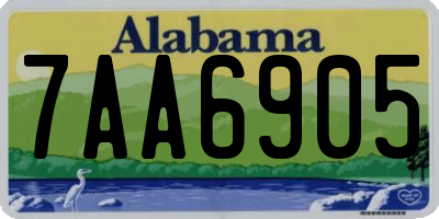 AL license plate 7AA6905