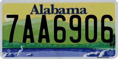 AL license plate 7AA6906
