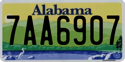 AL license plate 7AA6907