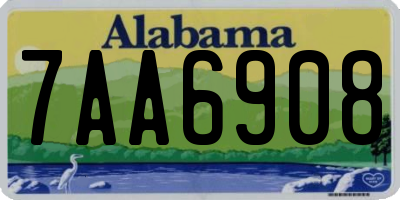 AL license plate 7AA6908
