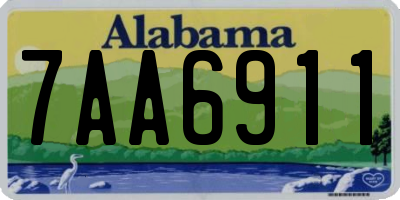 AL license plate 7AA6911