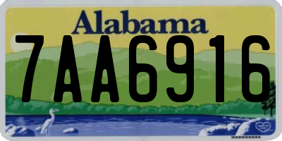AL license plate 7AA6916