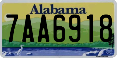 AL license plate 7AA6918