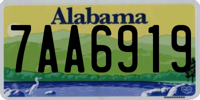 AL license plate 7AA6919