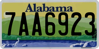 AL license plate 7AA6923