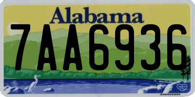 AL license plate 7AA6936