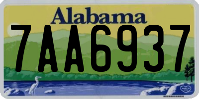 AL license plate 7AA6937