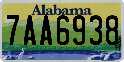 AL license plate 7AA6938