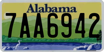 AL license plate 7AA6942