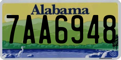 AL license plate 7AA6948