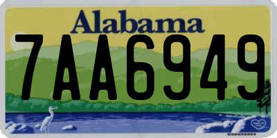 AL license plate 7AA6949