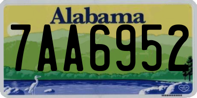 AL license plate 7AA6952