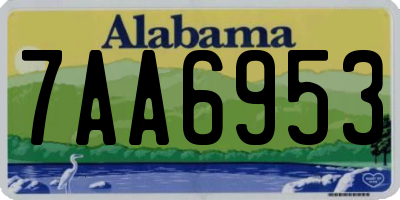 AL license plate 7AA6953