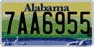 AL license plate 7AA6955
