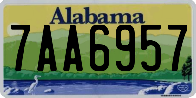 AL license plate 7AA6957