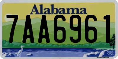 AL license plate 7AA6961