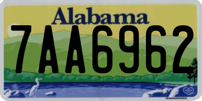 AL license plate 7AA6962