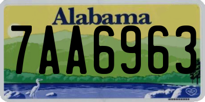 AL license plate 7AA6963