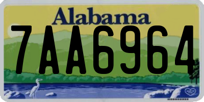 AL license plate 7AA6964