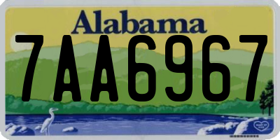 AL license plate 7AA6967
