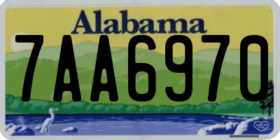 AL license plate 7AA6970
