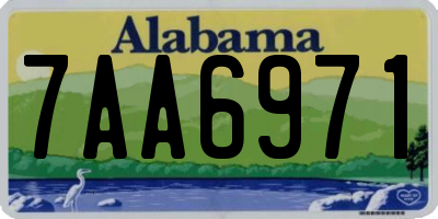 AL license plate 7AA6971