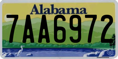 AL license plate 7AA6972