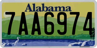 AL license plate 7AA6974