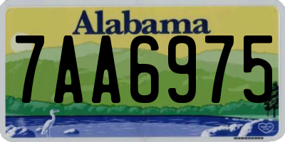 AL license plate 7AA6975