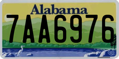 AL license plate 7AA6976