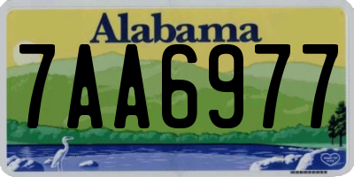 AL license plate 7AA6977