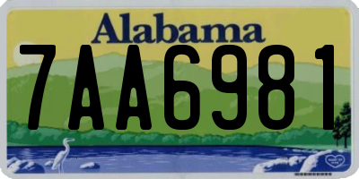 AL license plate 7AA6981