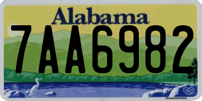 AL license plate 7AA6982