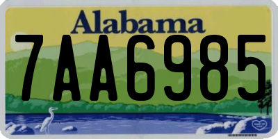 AL license plate 7AA6985