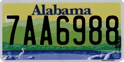 AL license plate 7AA6988