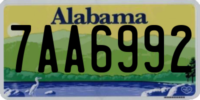 AL license plate 7AA6992