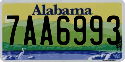 AL license plate 7AA6993
