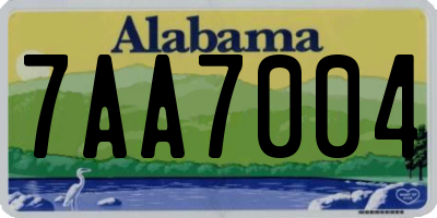 AL license plate 7AA7004