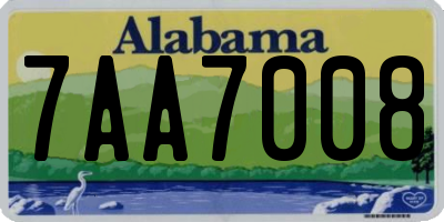 AL license plate 7AA7008