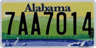 AL license plate 7AA7014