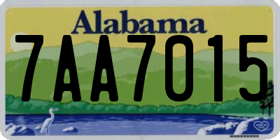 AL license plate 7AA7015