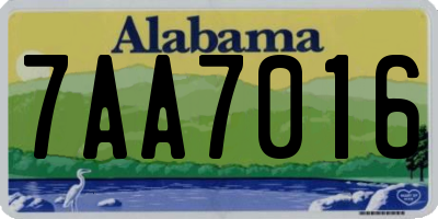 AL license plate 7AA7016