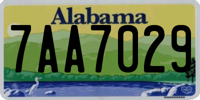 AL license plate 7AA7029