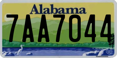 AL license plate 7AA7044