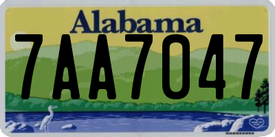 AL license plate 7AA7047