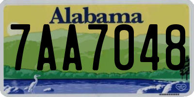 AL license plate 7AA7048