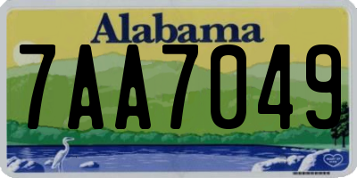 AL license plate 7AA7049